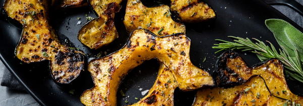 Grilled Acorn Squash with Rosemary & Sage