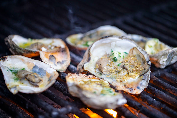 Grilled Oysters with Hot Butter