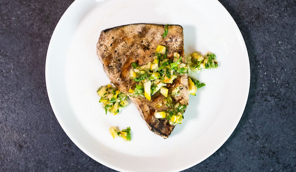 Grilled Swordfish Steaks with Gremolata