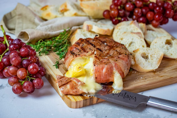 Prosciutto Wrapped Brie with Pineapple