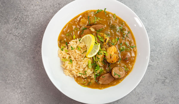 Smoked Sausage & Seared Shrimp Gumbo