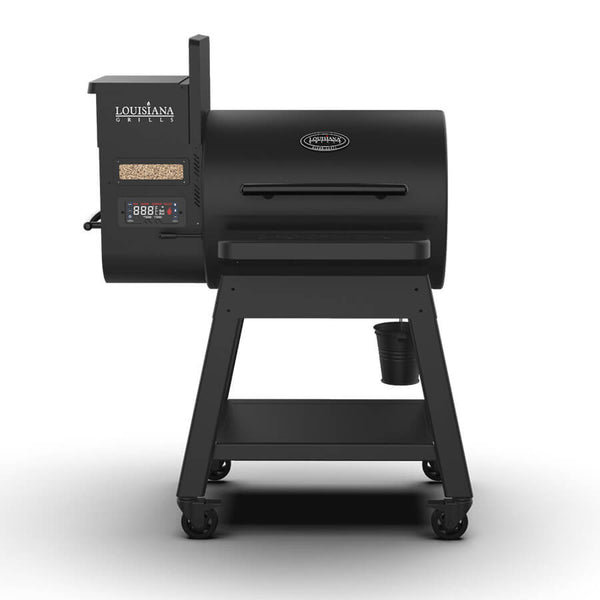 Louisiana Grills Hopper Extension Wood Pellet Grill Upgrades - fastened onto grill hopper black label front view