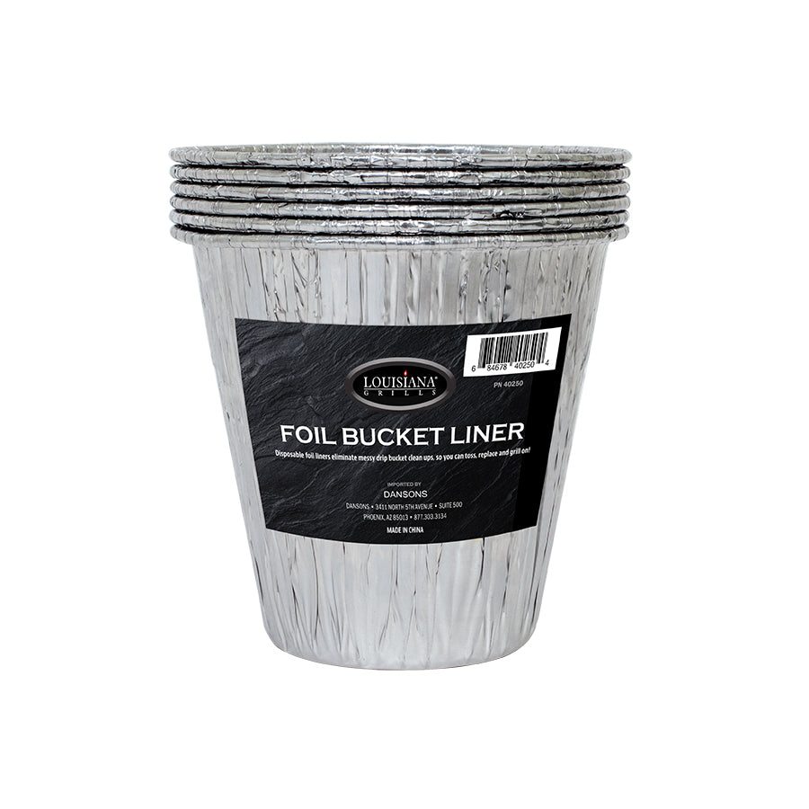 Disposable Foil Bucket Liners 6 Pack LouisianaGrills
