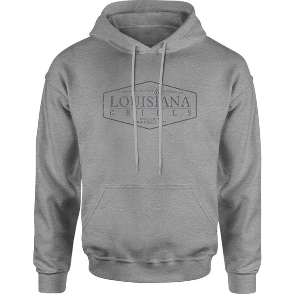 Louisiana Grills Men's Grey Heather Picture Logo Hoody