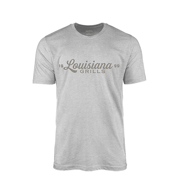 Louisiana Grills Men's Athletic Heather Script Logo T-Shirt